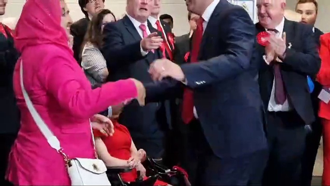 Leader of the Scottish Labour Party arrives at the Glasgow City council UK Parliamentary Elections 2024