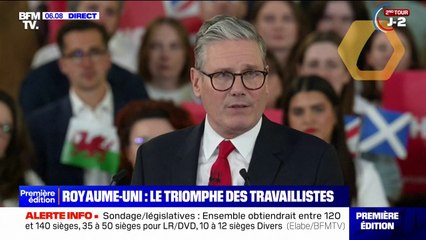 Descargar video: Royaume-Uni: les travaillistes de Keir Starmer ont largement remporté les élections législatives