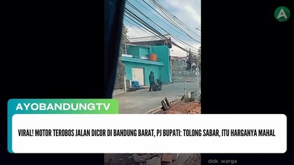 Viral! Motor Terobos Jalan Dicor di Bandung Barat, Pj Bupati: Tolong Sabar, Itu Harganya Mahal