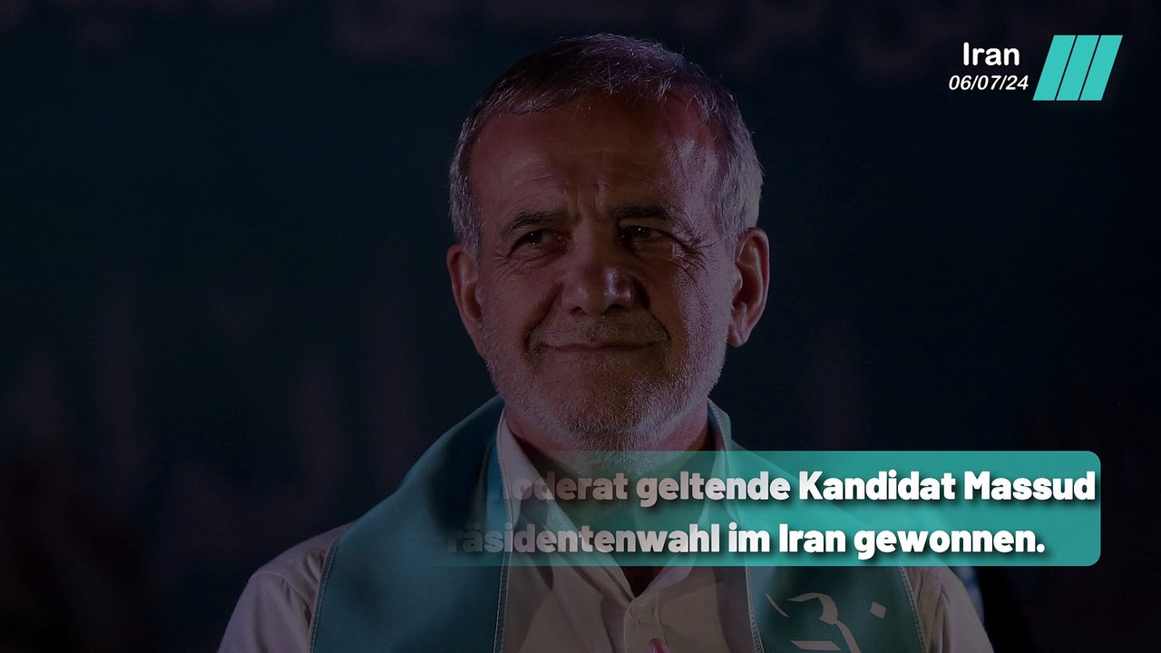 Der gemäßigte Peseschkianer gewinnt die Präsidentschaftswahl im Iran