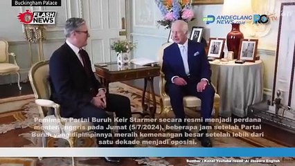 PM INGGRIS BARU, KEIR STARMER JABAT TANGAN DENGAN RAJA CHARLES III DI BUCKINGHAM PALACE