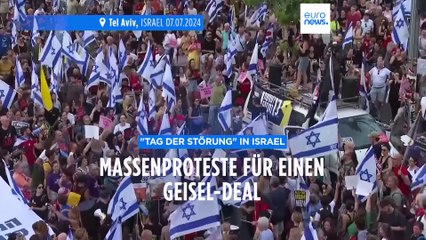 "Tag der Störung" in Tel Aviv: Massenproteste fordern Freilassung der Geiseln