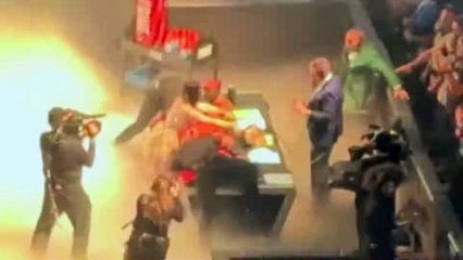 What happens with Jey Uso and Nikki Cross off air on WWE Raw during commercial break!