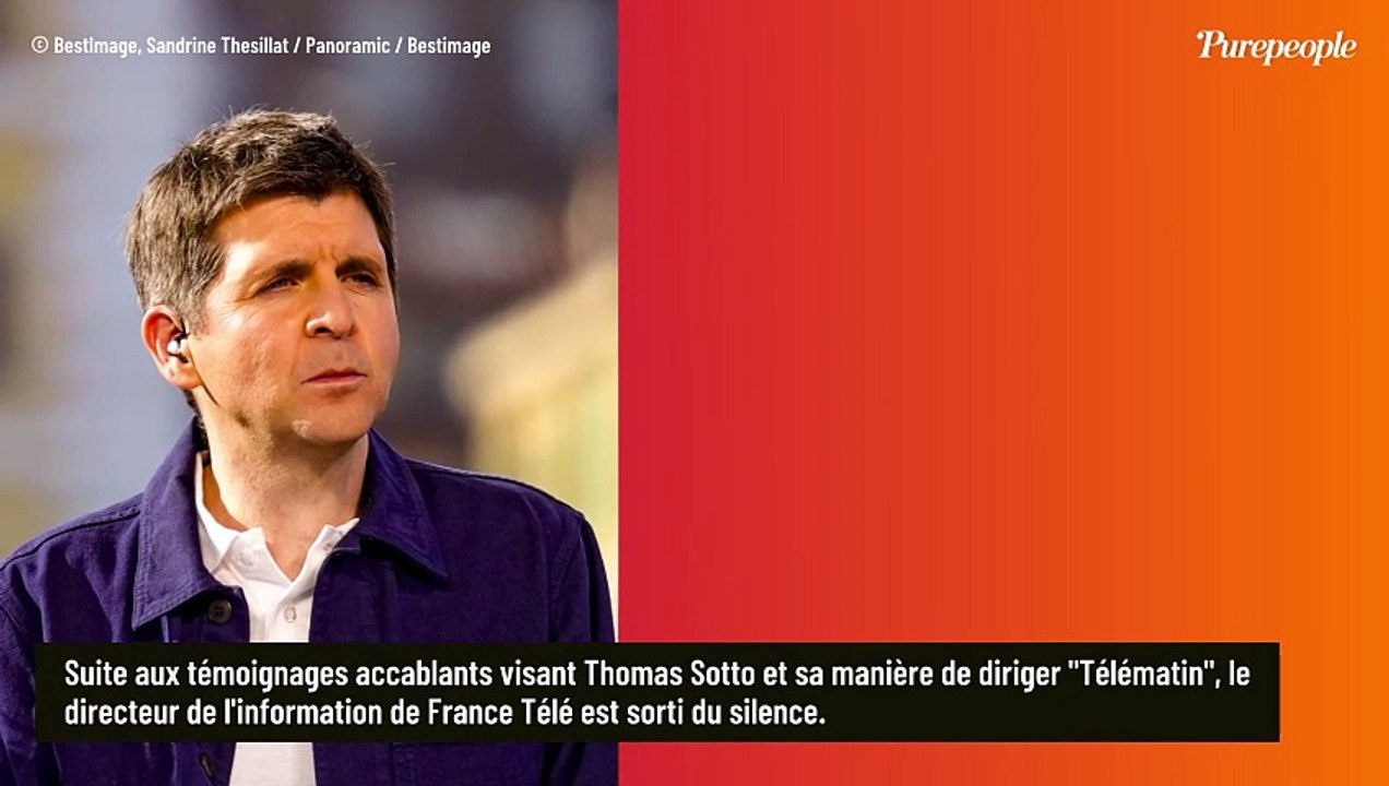 L'attitude de Thomas Sotto dans les coulisses de Télématin dénoncée : le patron de France Télé sort du silence et prend position