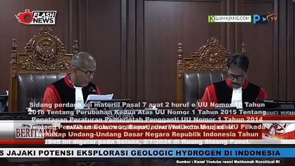MK Gelar Sidang Pengujian UU Pemilihan Gubernur, Bupati dan Walikota