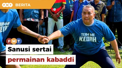 Sanusi sertai permainan kabaddi sambil berkempen di Sungai Bakap