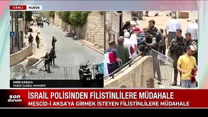 Mescis-i Aksa'ya girmek isteyen Filistinlilere müdahale