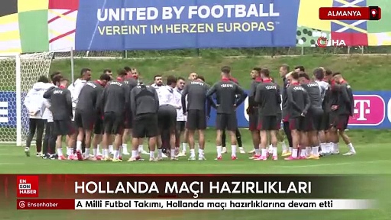 A Milli Futbol Takımı, Hollanda maçı hazırlıklarına devam etti