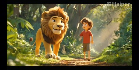 Story of lion and a boy/ Urdu story/ ایک شیر اور لڑکے کی کہانی