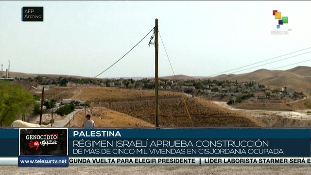 Régimen israelí aprueba construcción de más de 5 mil viviendas en Cisjordania