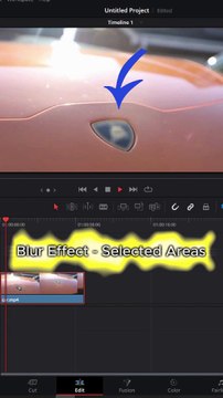 Blur Effect To The Selected Areas Davinci Resolve Edit | How To Add Blur Effect In Davinci Resolve