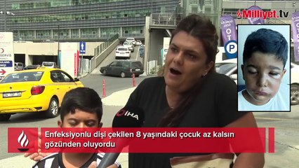 8 yaşındaki Rüzgar'ın dişi çekildi: Gözleri kapandı, hayatı kabusa döndü