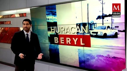Captan en video el impacto de 'Beryl' en Quintana Roo