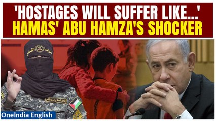 Descargar video: 'Expect No Mercy': Hamas' Al-Quds Brigade's Abu Hamza Issues Stark Warning to Israeli Hostages