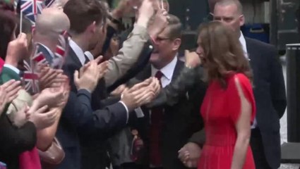 Victoria Starmer’s response to supporters outside Downing Street after Labour election win