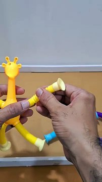 LED Telescopic Suction Cup Giraffe Fidget Toy - Sensory Tubes and Pop Tubes