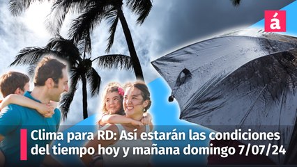 Clima: así estarán las condiciones del tiempo este fin de semana en la República Dominicana