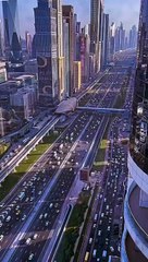 Dubai views of traffic