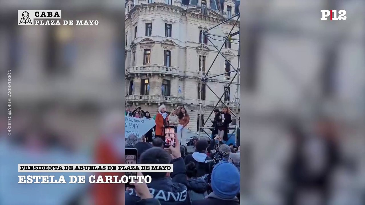 Estela de Carlotto participó de la ronda de los jueves: "Nuestro país va a salir de esta sombra más temprano que tarde"