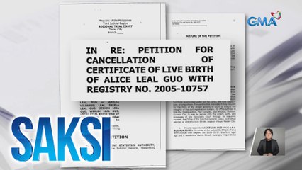 Petisyon para makansela ang birth certificate ni Mayor Alice Guo, posibleng makasuporta sa quo warranto petition -- OSG | Saksi