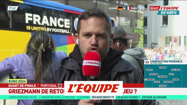 Kolo Muani, Thuram et Griezmann titulaires avec la France face au Portugal - Foot - Euro