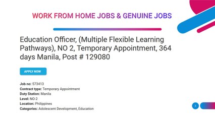 Education Officer Unicef |36