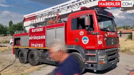 Yavru kediyi alevlerden itfaiye ekipleri kurtardı