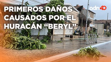Continúan las intensas lluvias en Tulum tras la llegada del huracán "Beryl"