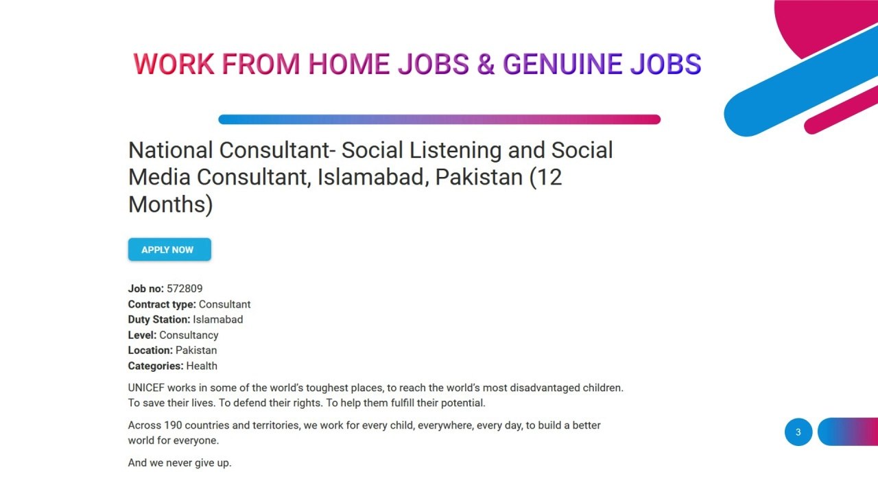 National Consultant- Social Listening and Social Media Consultant |41