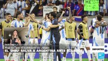 Argentina sufre ante Ecuador, pero avanza semifinales de la Copa América