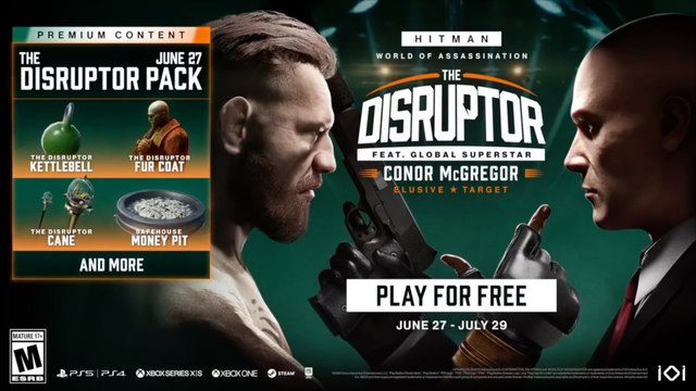 Hitman World of Assassination Official 'Disruptor' Elusive Target Trailer Conor McGregor
