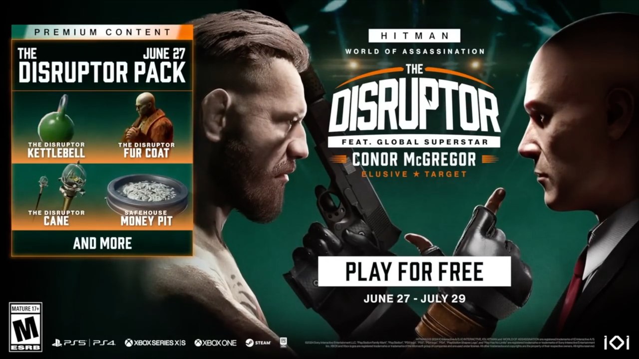 Hitman World of Assassination Official 'Disruptor' Elusive Target Trailer Conor McGregor