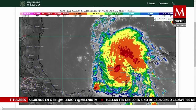 'Beryl' se degrada a tormenta tropical, informa Centro Nacional de Huracanes de EU