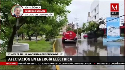 CFE ya trabaja en restablecimiento de energía en zonas afectadas por 'Beryl'