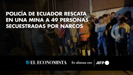 Policía de Ecuador rescata en una mina a 49 personas secuestradas por narcos