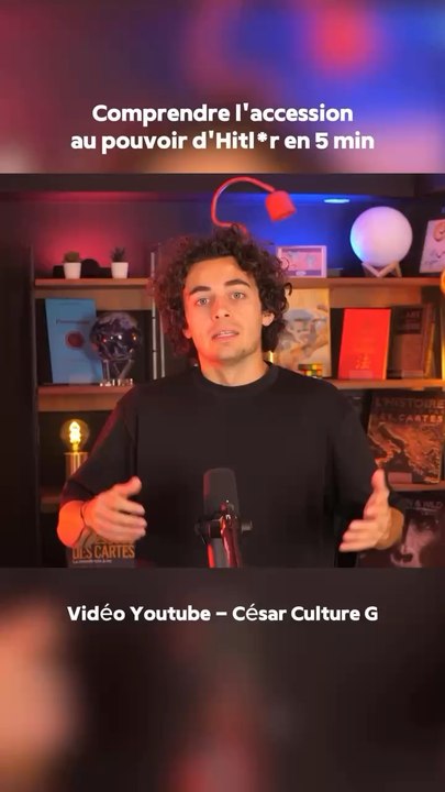 Comprendre l'accession au pouvoinIture G 178 d'Hitl*r en 5 minutes. Vidéo disponible sur la chaîne YouTube César Culture G !