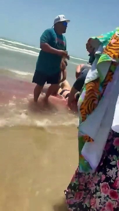 Turistas son atacados por un tiburón en la Isla del Padre, Texas