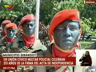 FANB conmemora los 213 años de la Firma del Acta de Independencia en el estado Aragua