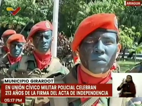 FANB conmemora los 213 años de la Firma del Acta de Independencia en el estado Aragua