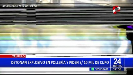 Detonan explosivo en puerta de pollería y exigen S/10 mil para dejarlos tranquilos