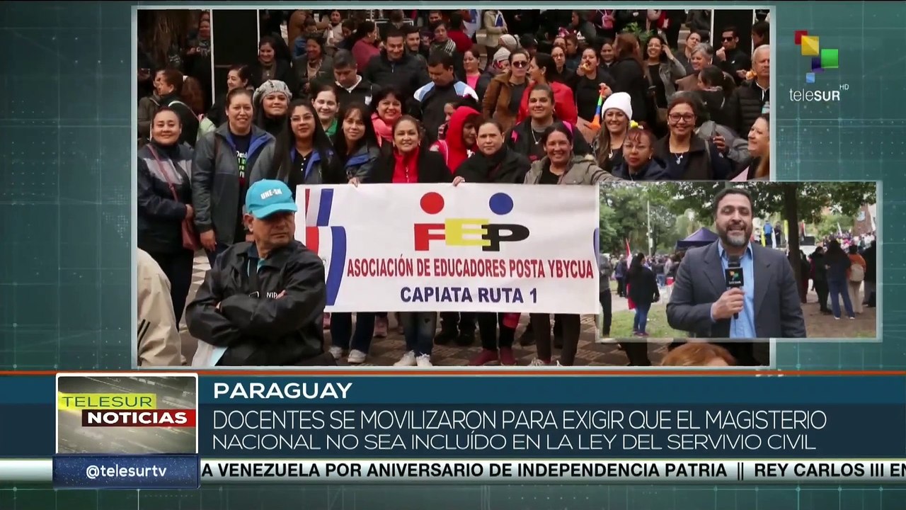 Docentes paraguayos rechazan leyes antilaborales