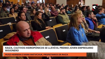 Raiza, cultivos hidropónicos se llevó el premio Joven Empresario Misionero