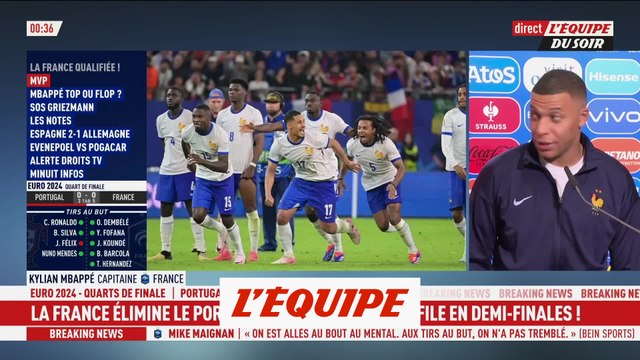 Kylian Mbappé « Je ne me sentais plus, j'étais trop fatigué » - Euro 2024 - Bleus