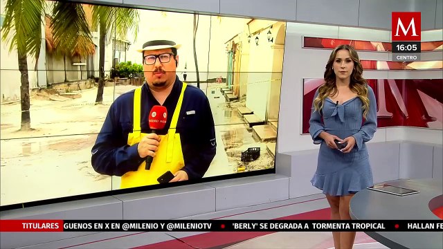 Continúan las medidas prevención en las costas de Quintana Roo tras el paso del huracán 'Beryl'