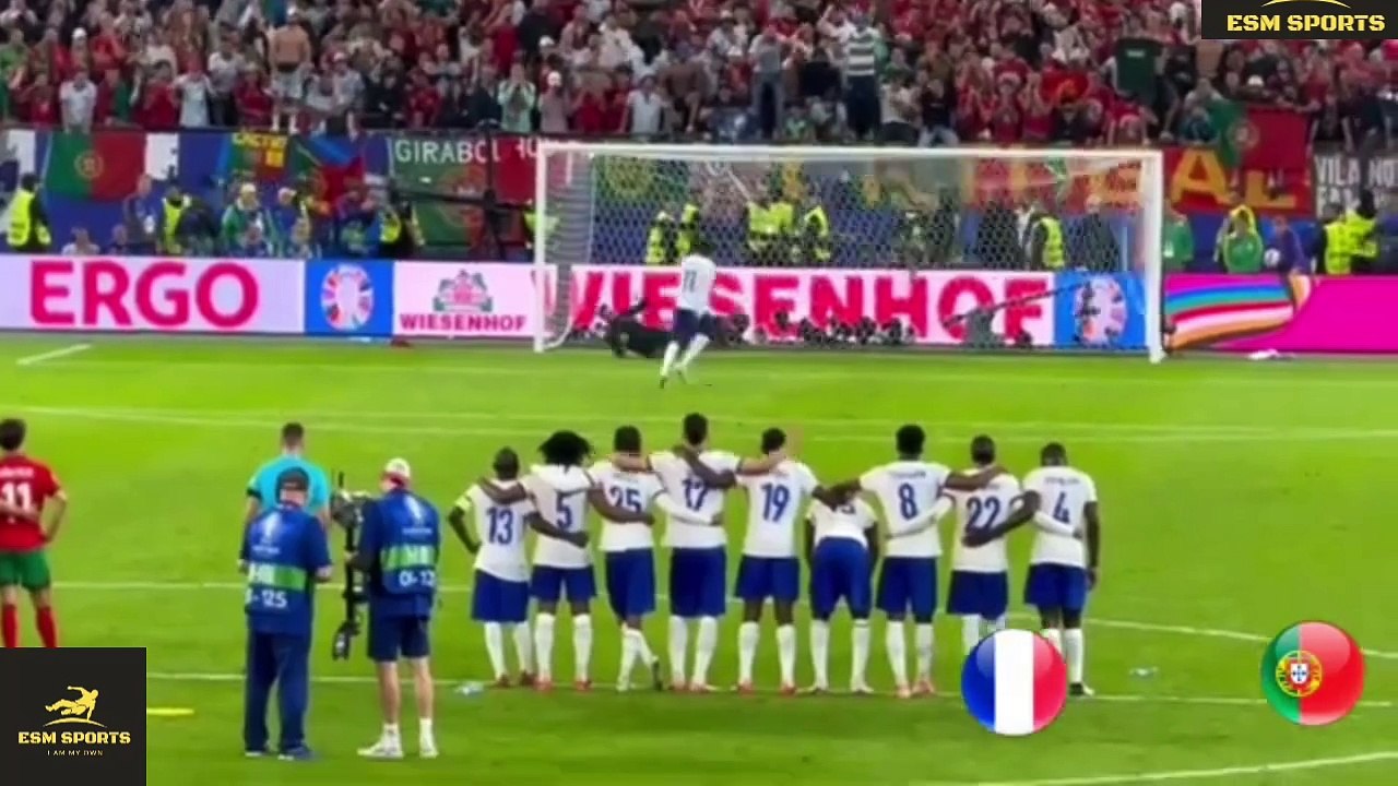 Penalty shootout France vs Portugal 5-3 Full match Highlights Uefa Euro 2024