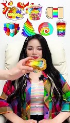 Random Rainbow food MUKBANG #shorts