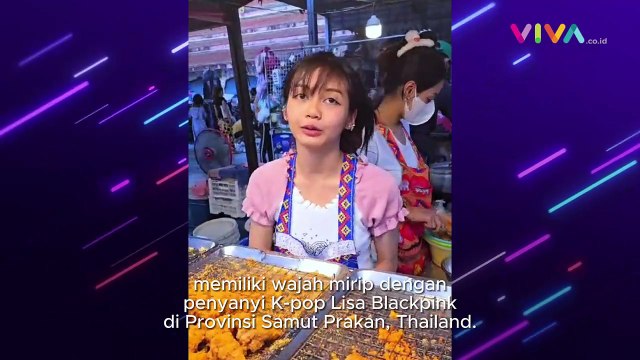 GEMPAR! 'Lisa Blackpink' Jualan Ayam Goreng di Thailand