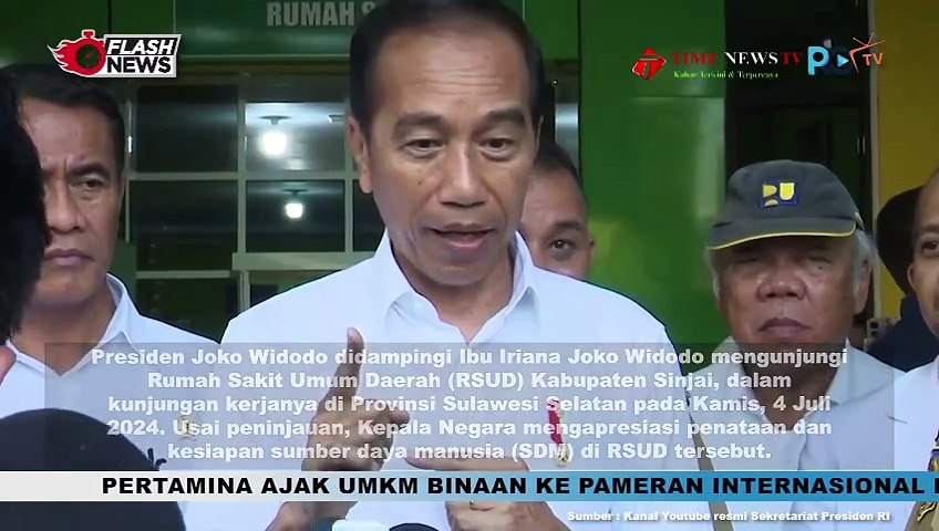 Presiden Jokowi Apresiasi Penataan dan Kesiapan SDM di RSUD Sinjai