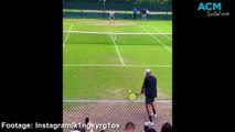 Kyrgios hits with Djokovic at Wimbledon