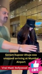 Sonam Kapoor Ahuja was snapped arriving at Mumbai Airport